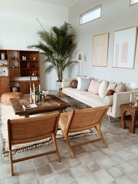 Wnętrze w stylu bali, salon