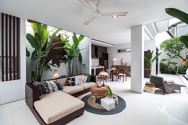 Wnętrze w stylu bali, salon