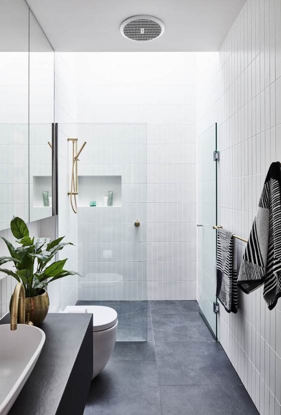 Aranżacje czarno-białych łazienek - Mussi Concept Studio
