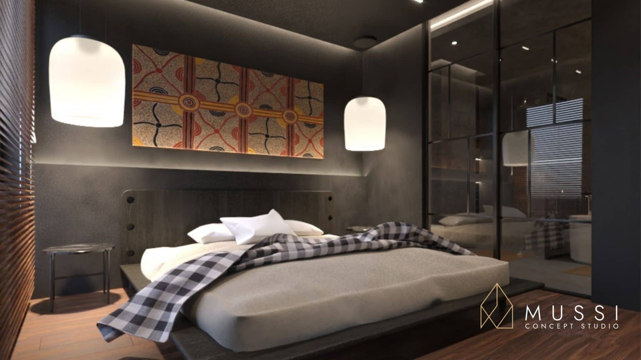 Projekt sypialni | Projekty wnętrz Mussi Concept Studio