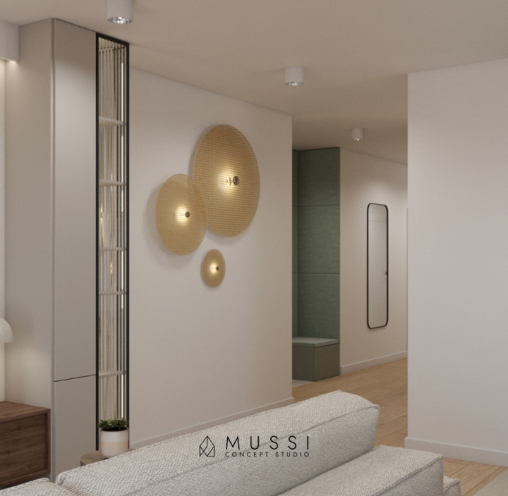 Modern Natura – projekt apartamentu w Warszawie
