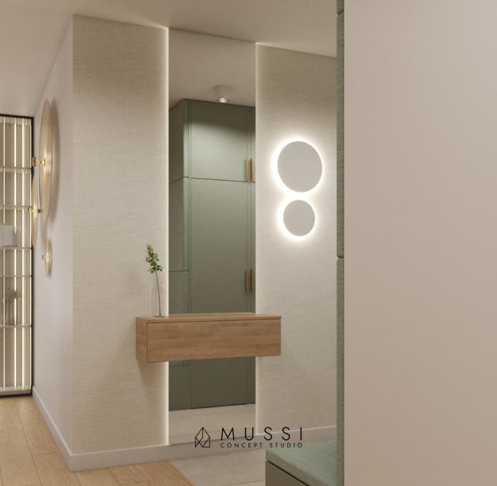 Modern Natura – projekt apartamentu w Warszawie