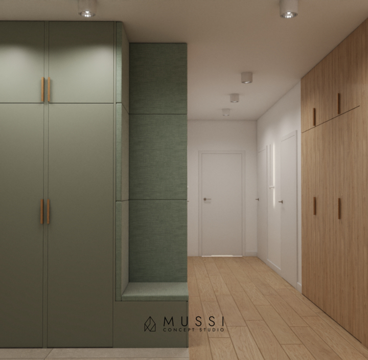 Modern Natura – projekt apartamentu w Warszawie
