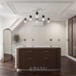 Wnętrze w stylu francuskim z elementami secesji