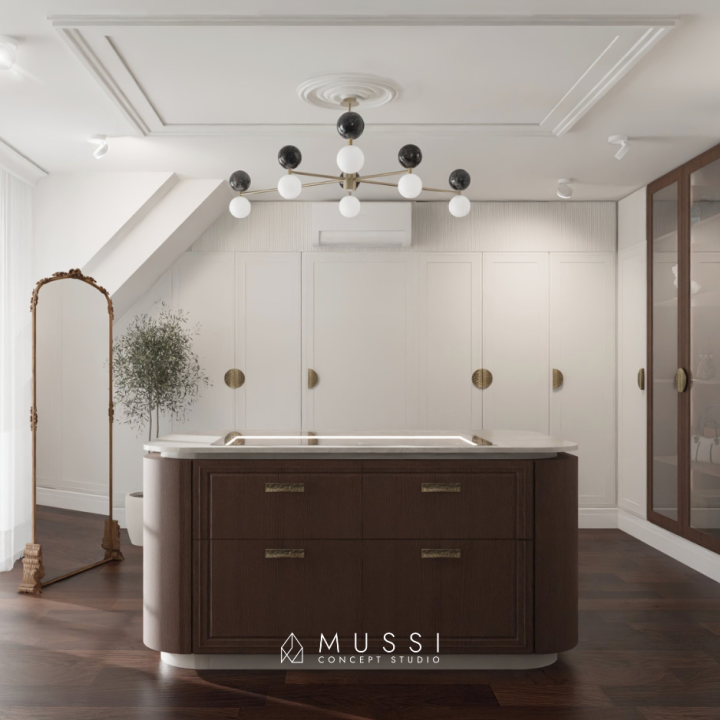 Wnętrze w stylu francuskim z elementami secesji