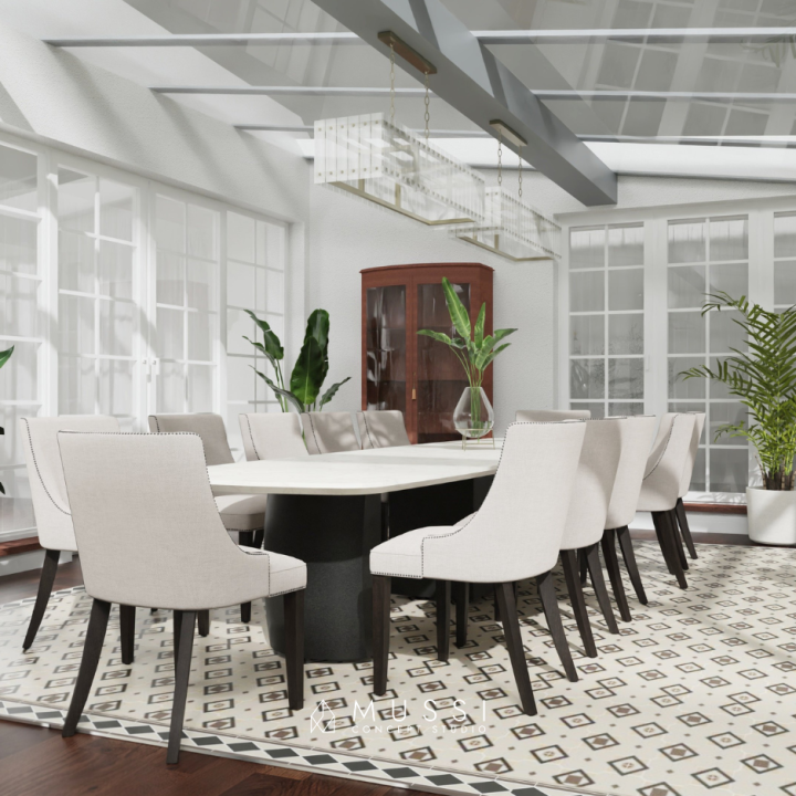 Wnętrze w stylu francuskim z elementami secesji