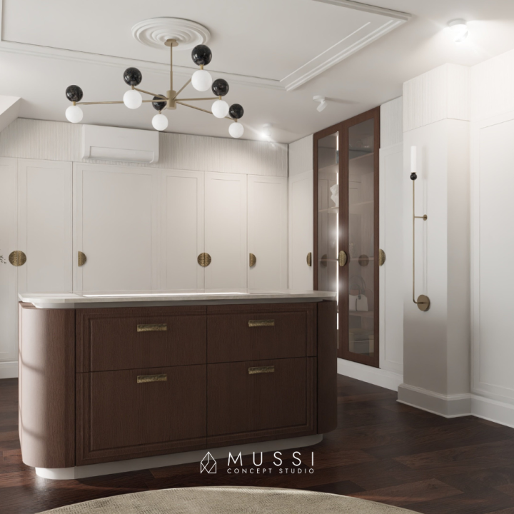 Wnętrze w stylu francuskim z elementami secesji