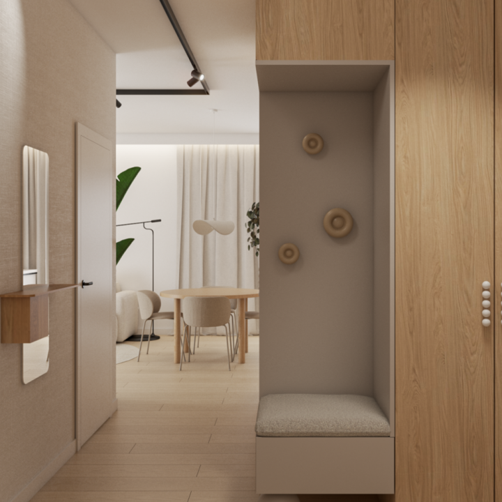 Minimalistyczne wnętrze w odcieniach beży