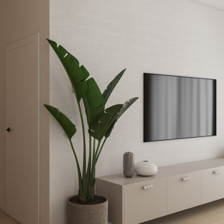 Minimalistyczne wnętrze w odcieniach beży