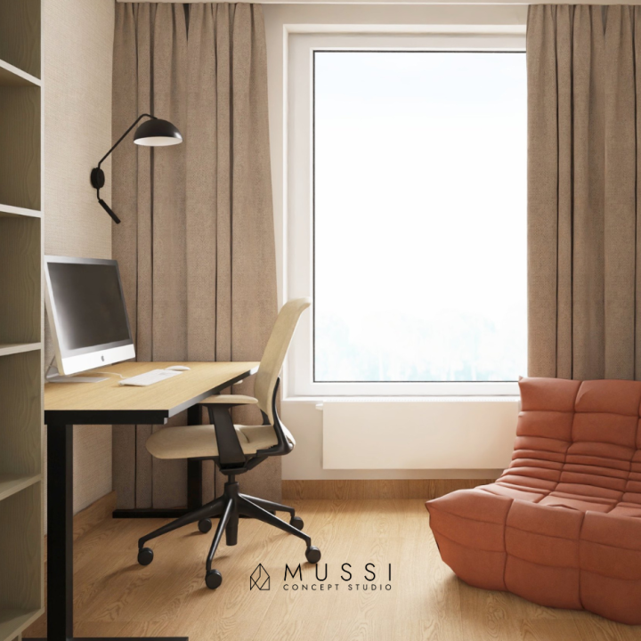 Projekt mieszkania w stylu Japandi