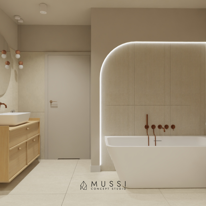 Projekt mieszkania w stylu Japandi