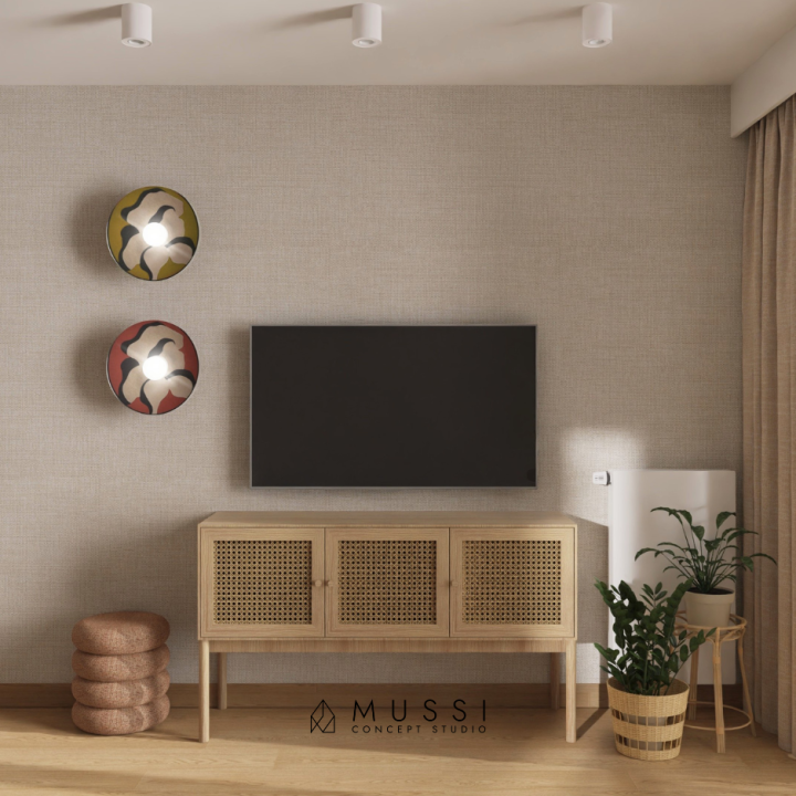 Projekt mieszkania w stylu Japandi