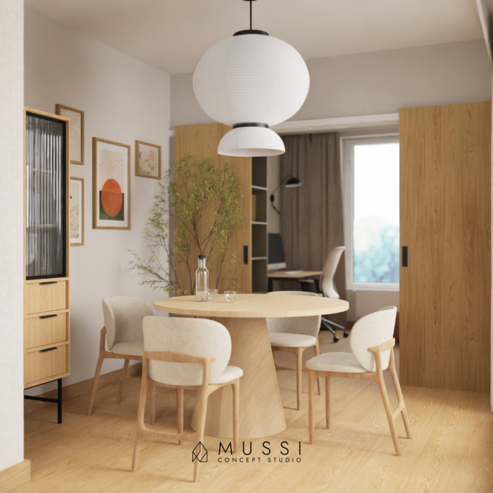 Projekt mieszkania w stylu Japandi