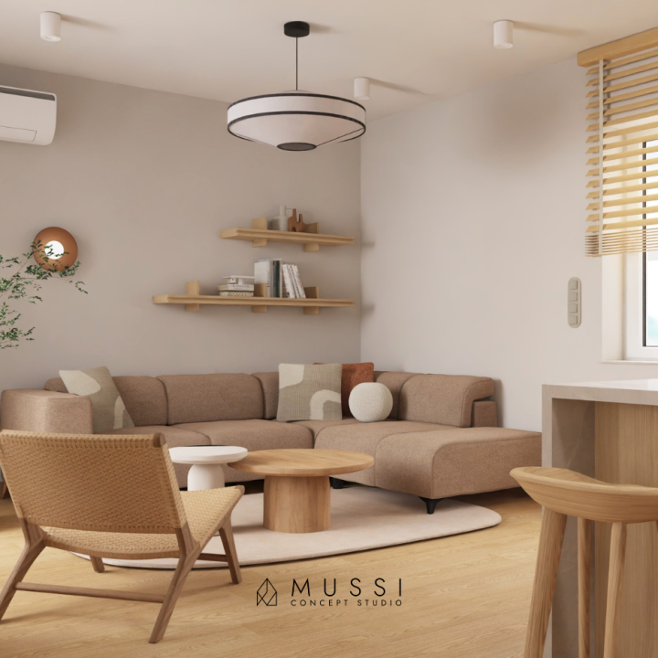 Projekt mieszkania w stylu Japandi