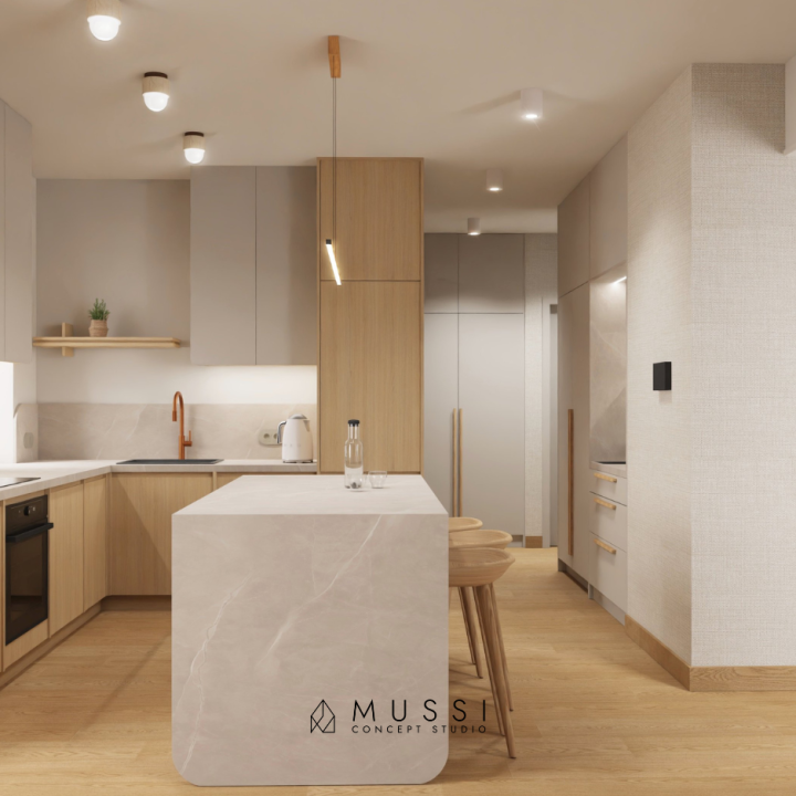 Projekt mieszkania w stylu Japandi