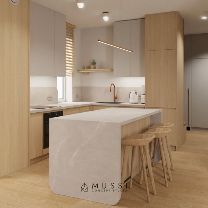 Projekt mieszkania w stylu Japandi