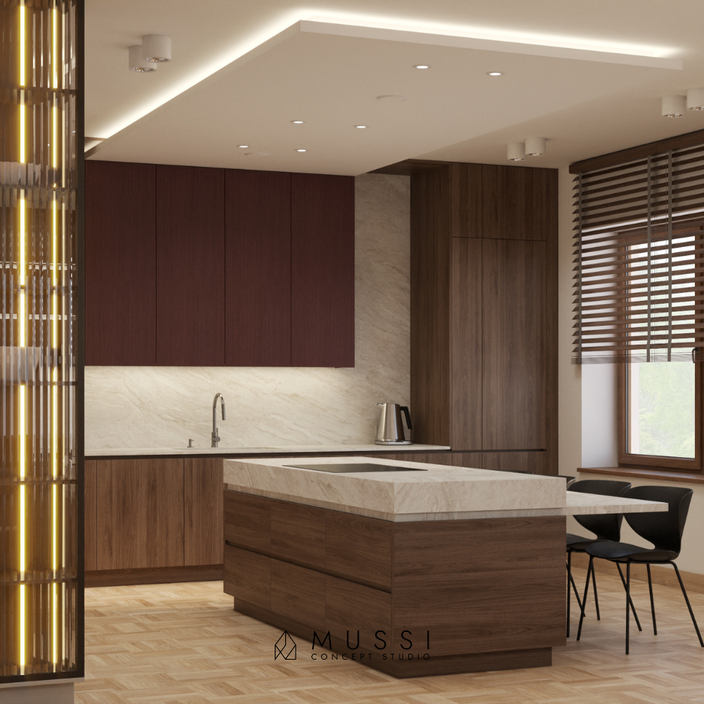 projekt wnętrza willi pod miastem