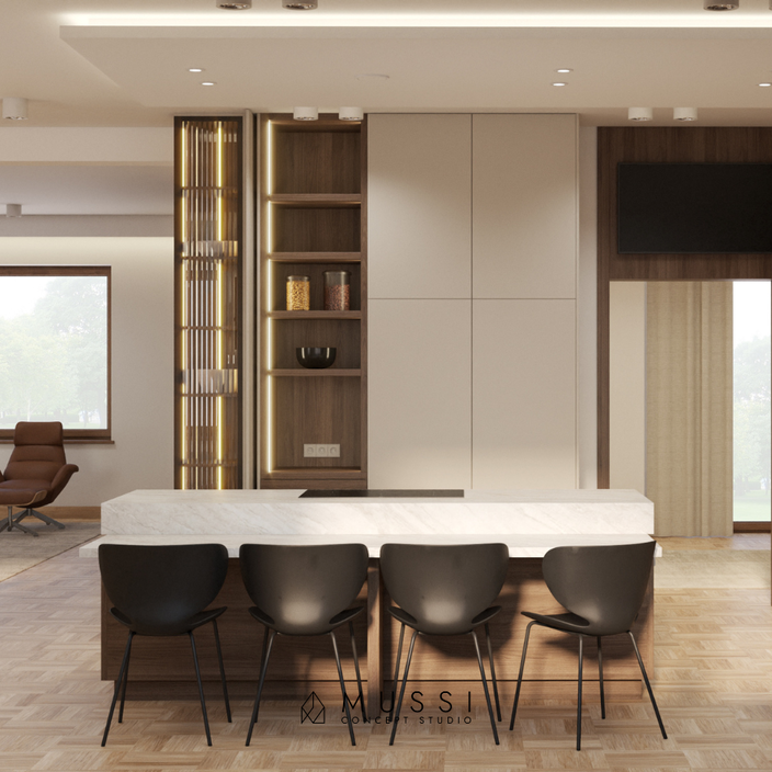 projekt wnętrza willi pod miastem