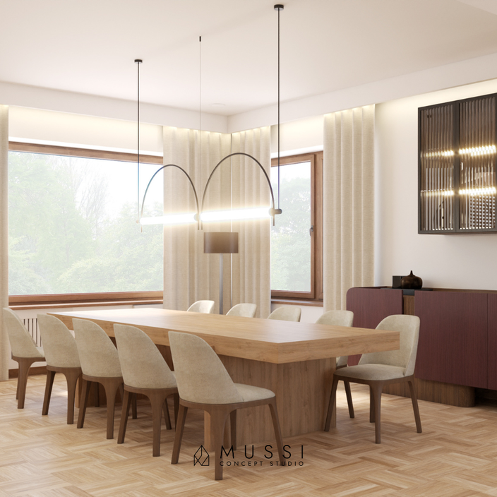 projekt wnętrza willi pod miastem