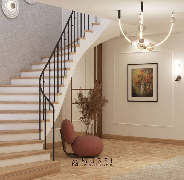 projekt wnętrza willi pod miastem